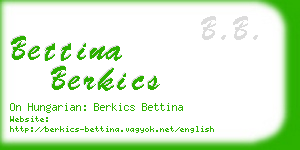 bettina berkics business card